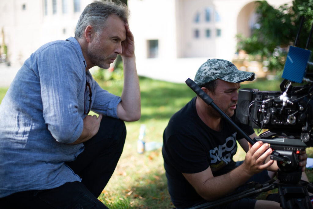 Founder Matthias Rebel on set